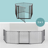 Dogspace Max multi uitbreidbare hondenren en roomdivider met deur - zwart