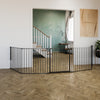 Dogspace Max multi uitbreidbare hondenren en roomdivider met deur - zwart