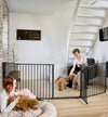 Dogspace Max multi uitbreidbare hondenren en roomdivider met deur - zwart