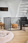 Dogspace Max multi uitbreidbare hondenren en roomdivider met deur - zwart