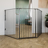 DogSpace Rocky uitvouwbaar hondenhek en roomdivider - zwart - maat L