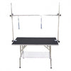 Topmast - Eazygroomer trimtafel - zwart antislip werkblad met dubbele trimarm - 116x61x76 cm